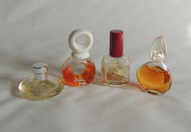 Lot Of 9 Miniature Perfume Bottles.. Some Vintage .. Some With Contents ...